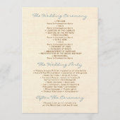 Programme de mariage nautique (Dos)