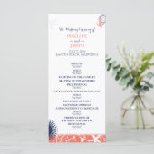 Programme de mariage nautique Coral et Marine (Debout devant)
