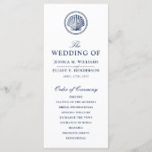 Programme De Mariage Nautique Minimal Thème Du Coq (Devant)