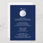 Programme de mariage Navy Blue Sand Dollar (Devant / Derrière)