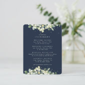 Programme de mariage Navy Snowberry + Eucalyptus (Debout devant)