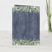 Programme de mariage Navy Wood Eucalyptus | Rustiq (Dos)