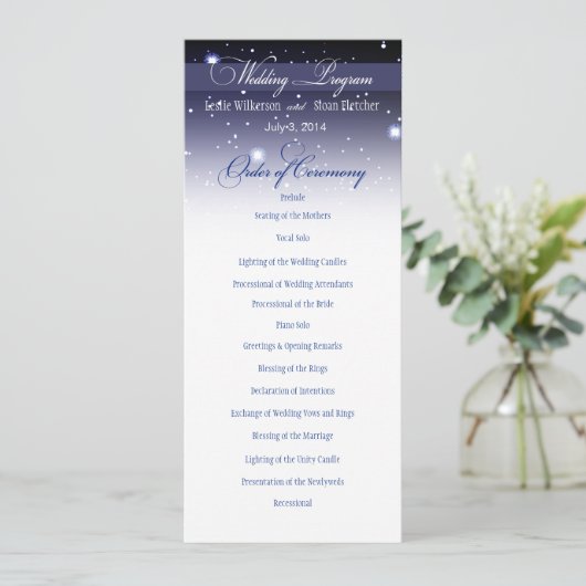 Programme de mariage nocturne enchanté (Debout devant)