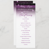 Programme de mariage nocturne enchanté (Devant / Derrière)