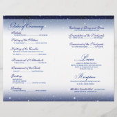 Programme de mariage nocturne enchanté | marine (Dos)