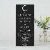 Programme de mariage noir au croissant de lune arg (Debout devant)