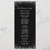 Programme de mariage | Noir avec étoiles blanches (Dos)