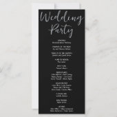 Programme de mariage noir avec étoiles filantes ar (Dos)