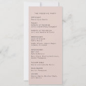 programme de mariage noir et blanc (Dos)