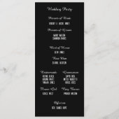 Programme de mariage noir et blanc classique (Dos)