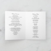 Programme de mariage noir et blanc Fleur sauvage s (Intérieur)