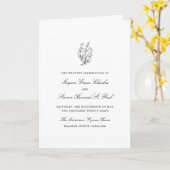 Programme de mariage noir et blanc Fleur sauvage s (Fleur jaune)