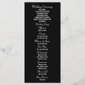 Programme de mariage noir et or (Dos)