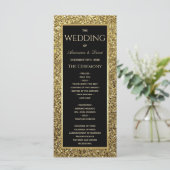 Programme de mariage noir et or (Debout devant)