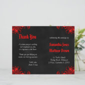Programme de mariage noir et rouge floral Goth bi- (Debout devant)