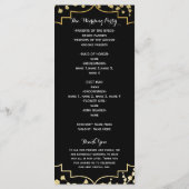 Programme de mariage noir floral à souffle de bébé (Dos)