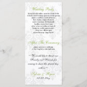 programme de mariage noir vert (Dos)