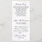 programme de mariage noir violet (Dos)