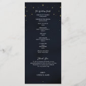 Programme de mariage Nuit aux étoiles dorées Solei (Dos)