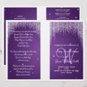 Programme de mariage Nuit Éblouissant Violet (Devant / Derrière)