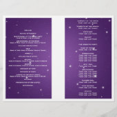 Programme de mariage Nuit Éblouissant Violet (Dos)