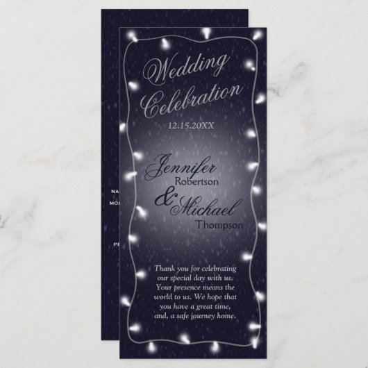 Programme de mariage | Nuit étoilée (Devant / Derrière)