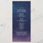 Programme de Mariage Nuit Étoilée Céleste (Dos)