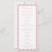 Programme de Mariage Occidental Rose Cute (Dos)