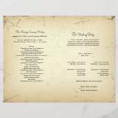 Programme de mariage officiel de Storyline (Dos)