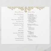 Programme de mariage officiel des ornements d'impr (Dos)