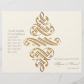 Programme de mariage officiel des ornements d'impr (Devant)