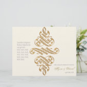 Programme de mariage officiel des ornements d'impr (Debout devant)