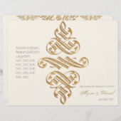 Programme de mariage officiel des ornements d'impr (Devant / Derrière)