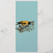 Programme de mariage Oiseaux d'amour Vintage (Dos)