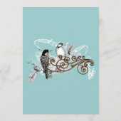 Programme de mariage Oiseaux de l'amour Vintage (Dos)