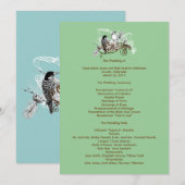 Programme de mariage Oiseaux de l'amour Vintage (Devant / Derrière)