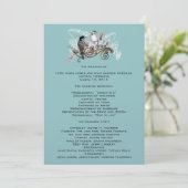 Programme de mariage Oiseaux de l'amour Vintage No (Debout devant)