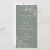 Programme de Mariage Olive Damas minimal de bon go (Dos)