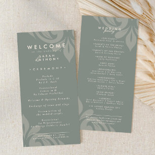 Programme de Mariage Olive Damas minimal de bon go