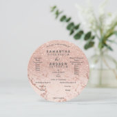 Programme de mariage ombré en marbre doré rose pai (Debout devant)