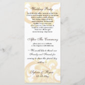 Programme de mariage "or et brun" (Dos)