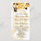 Programme de mariage "or et brun" (Devant / Derrière)