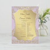 Programme De Mariage Or Et Rose (Debout devant)