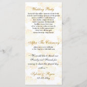 programme de mariage or monogramme (Dos)