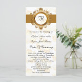 programme de mariage or monogramme (Debout devant)