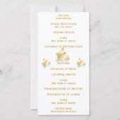 Programme de mariage Or Papillons Conception (Dos)