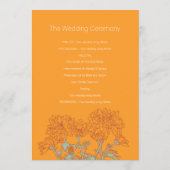Programme de mariage Orange blanc chrysanthème (Dos)