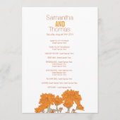 Programme de mariage Orange blanc chrysanthème (Devant)
