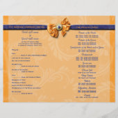 Programme de mariage orange bleu PERSONNALISER (Devant)