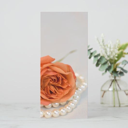 Programme de mariage Orange Rose et perles blanche (Debout devant)